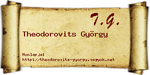 Theodorovits György névjegykártya
