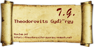 Theodorovits György névjegykártya