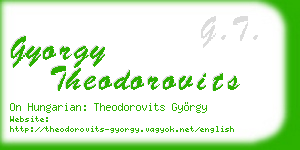 gyorgy theodorovits business card